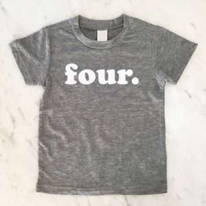 Birthday Shirt - ANY number, grey or pink tee